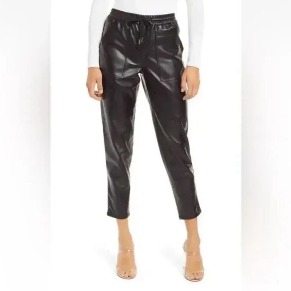 BLANK NYC NO GUIDANCE LEATHER JOGGER